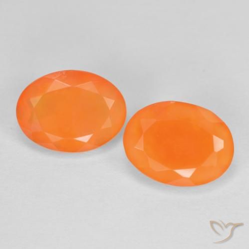 1.35ctw Natural damasco laranja opala de fogo, oval, Translúcido