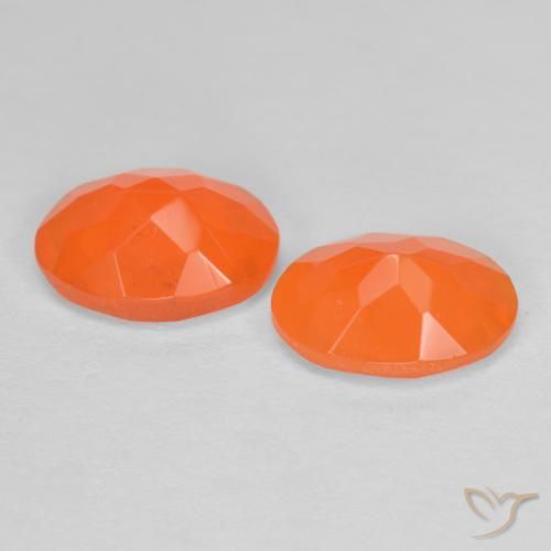 Pedras preciosas de opala de fogo Laranja Médio natural de 1.22 ct, oval, Translúcido