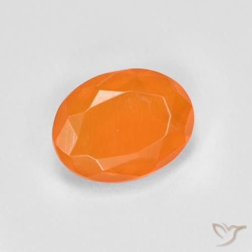 opala de fogo Damasco Laranja Quente Natural 0.65ct, oval, Transparente