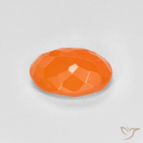 opala de fogo Damasco Laranja Quente Natural 0.65ct, oval, Transparente