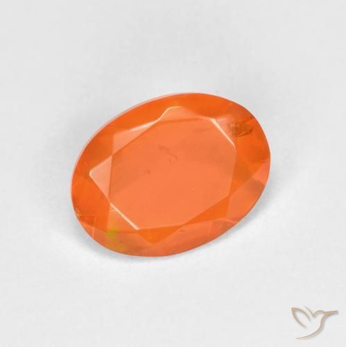 opala de fogo fogo laranja Natural 0.67ct, oval, Transparente