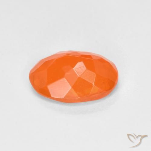 opala de fogo Laranja brilhante Natural 0.65ct, oval, Transparente