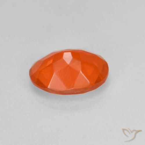 opala de fogo Laranja brilhante Natural 0.65ct, oval, Transparente
