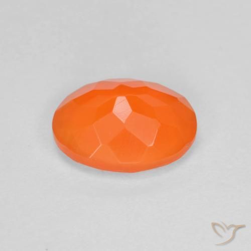 opala de fogo laranja avermelhado Natural 0.70ct, oval, Transparente