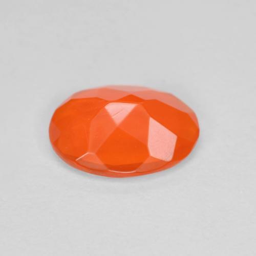 Opala de fogo laranja natural 0,53ct, corte oval, transparente