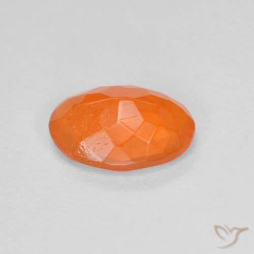 Opala de Fogo Laranja Médio Natural 0.60ct, Corte Oval, Transparente