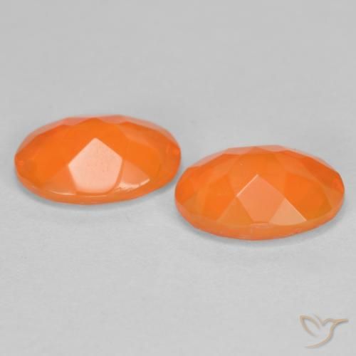 Pedras preciosas de opala de fogo Laranja Médio natural de 1.26 ct, oval, Transparente