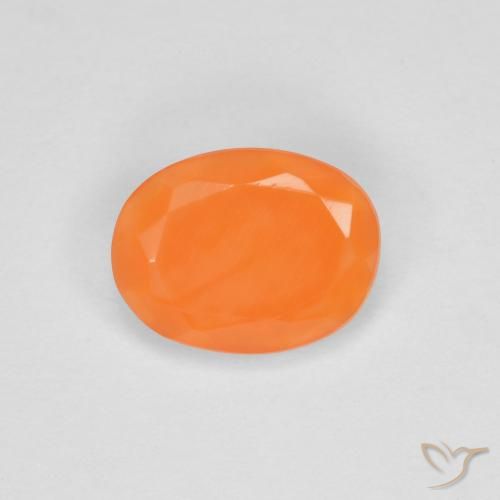 0.59ct Natural Laranja Médio opala de fogo, oval, Transparente
