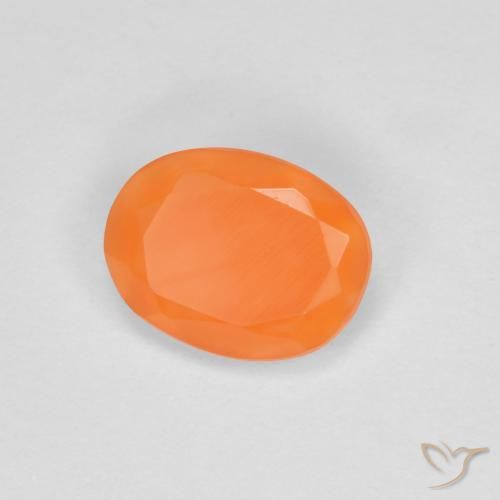 opala de fogo Laranja Médio Natural 0.59ct, oval, Transparente