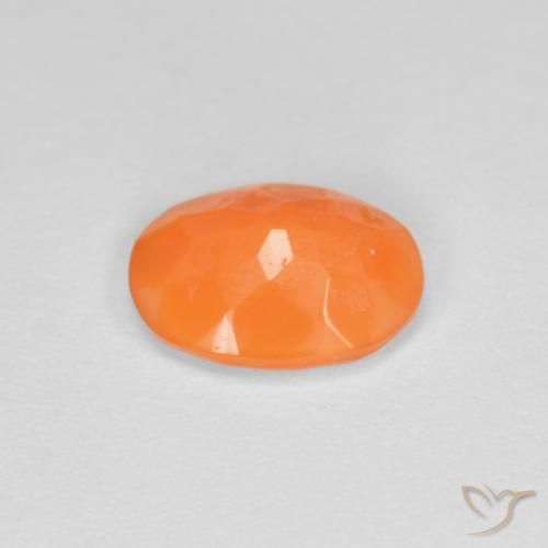 opala de fogo Laranja Médio Natural 0.59ct, oval, Transparente