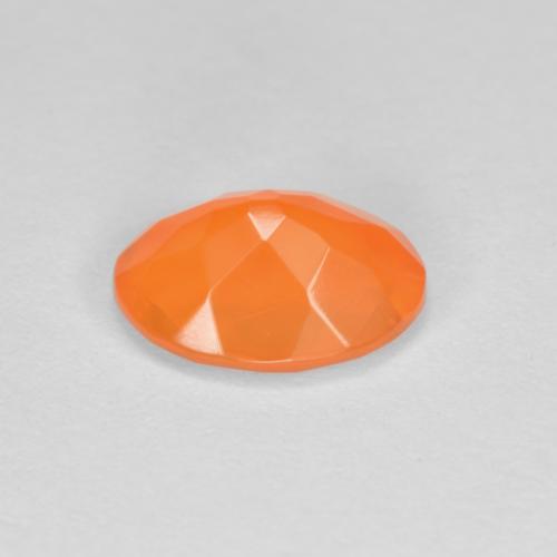 Opala de fogo laranja natural 0,69ct, corte oval, transparente