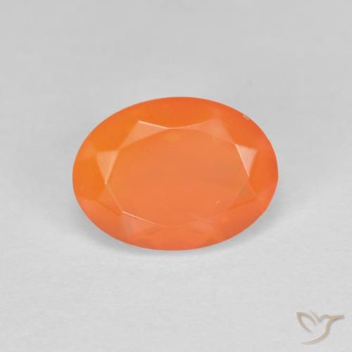 0.85ct Natural Laranja Médio opala de fogo, oval, Transparente