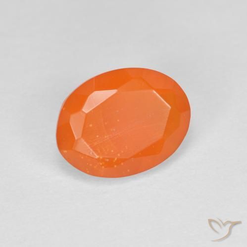 opala de fogo Laranja Intenso Natural 0.67ct, oval, Transparente