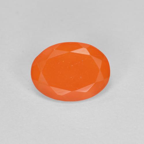 Opala de Fogo fogo laranja Natural 0.53ct, Corte Oval, Transparente