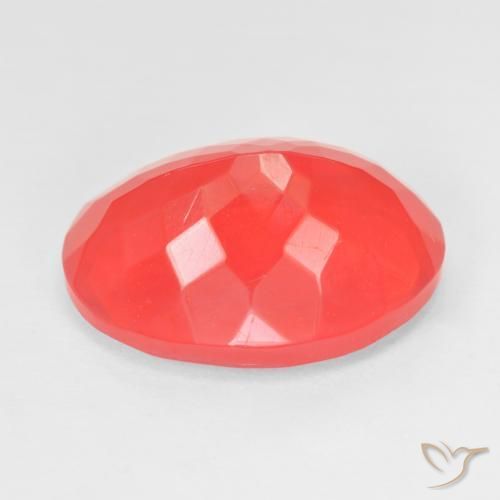 opala de fogo Vermelho Laranja Intenso Natural 8.53ct, oval, Transparente