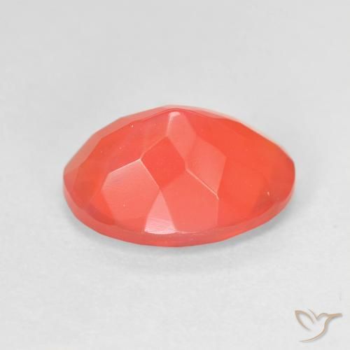 opala de fogo vermelho médio Natural 1.74ct, oval, Transparente
