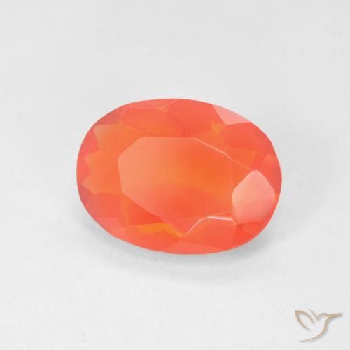 opala de fogo Laranja brilhante Natural 1.32ct, oval, Transparente