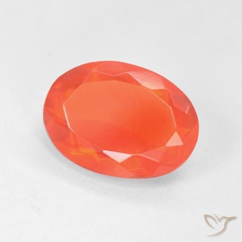 opala de fogo Laranja brilhante Natural 1.97ct, oval, Transparente