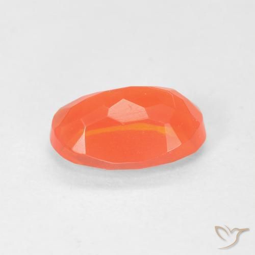 opala de fogo Laranja brilhante Natural 0.74ct, oval, Transparente