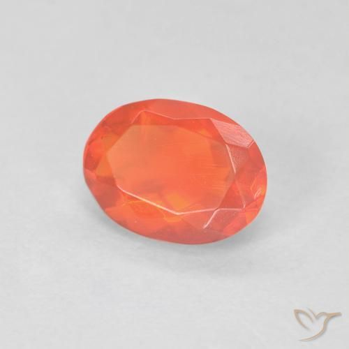opala de fogo Laranja Avermelhado Profundo Natural 0.57ct, oval, Transparente