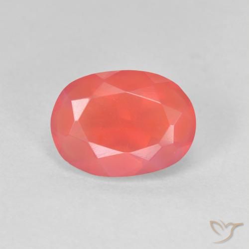1.25ct Natural Laranja brilhante opala de fogo, oval, Transparente