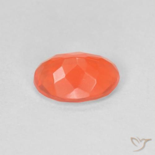 opala de fogo Laranja brilhante Natural 0.63ct, oval, Transparente