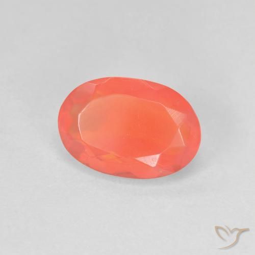 opala de fogo Laranja brilhante Natural 1.03ct, oval, Transparente