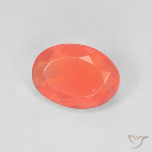 opala de fogo Laranja brilhante Natural 1.02ct, oval, Transparente