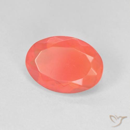 opala de fogo Laranja brilhante Natural 1.58ct, oval, Transparente