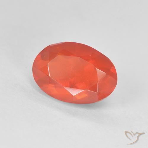 opala de fogo Laranja Médio Natural 1.29ct, oval, Transparente