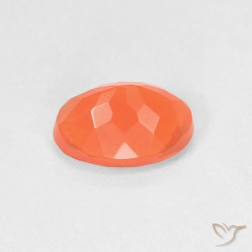 opala de fogo Laranja brilhante Natural 0.66ct, oval, Transparente