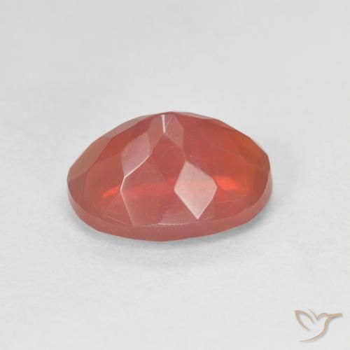 opala de fogo laranja avermelhado Natural 1.78ct, oval, Transparente