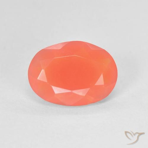 1.17ct Natural Laranja brilhante opala de fogo, oval, Transparente