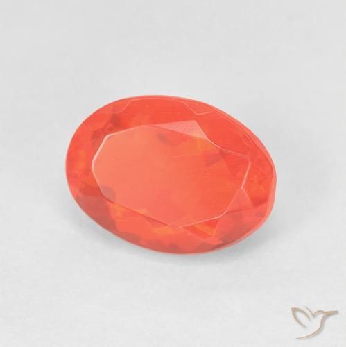 opala de fogo Laranja Intenso Natural 1.34ct, oval, Transparente