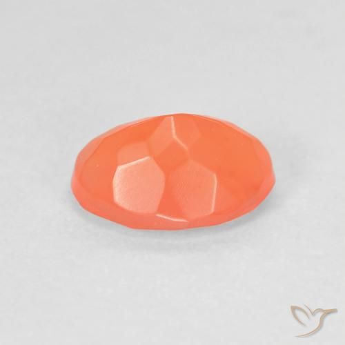opala de fogo Laranja brilhante Natural 0.55ct, oval, Transparente