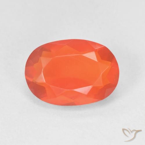 1.47ct Natural fogo laranja opala de fogo, oval, Transparente