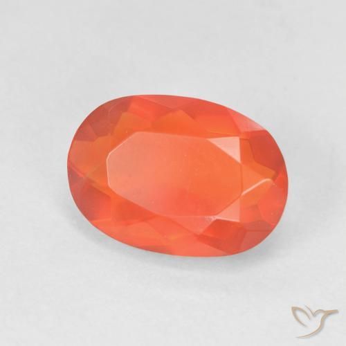 opala de fogo fogo laranja Natural 1.47ct, oval, Transparente