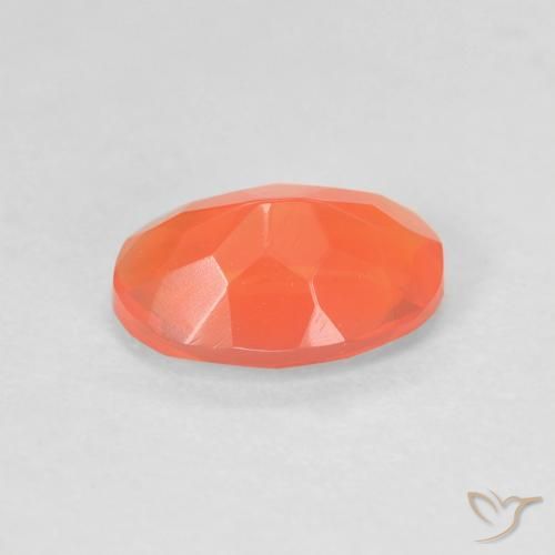 opala de fogo Laranja brilhante Natural 0.82ct, oval, Transparente