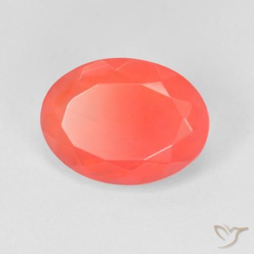 opala de fogo vermelho médio Natural 1.93ct, oval, Transparente
