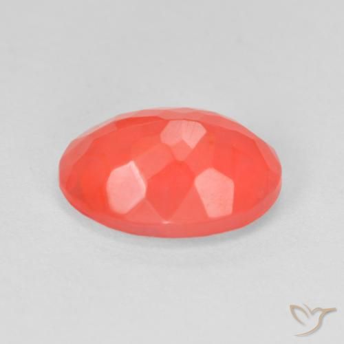 opala de fogo vermelho médio Natural 1.93ct, oval, Transparente