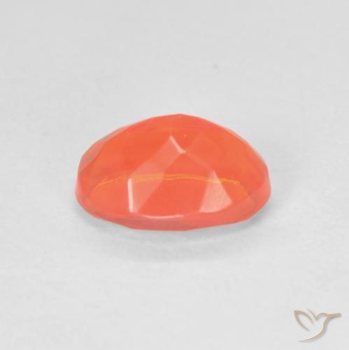 opala de fogo Laranja Intenso Natural 0.88ct, oval, Transparente