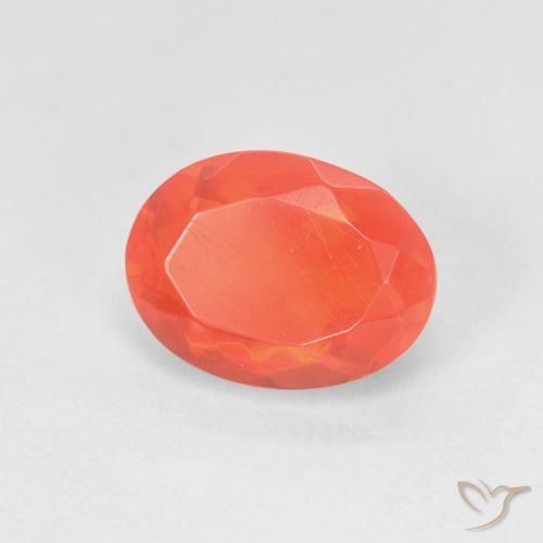 opala de fogo fogo laranja Natural 1.43ct, oval, Transparente