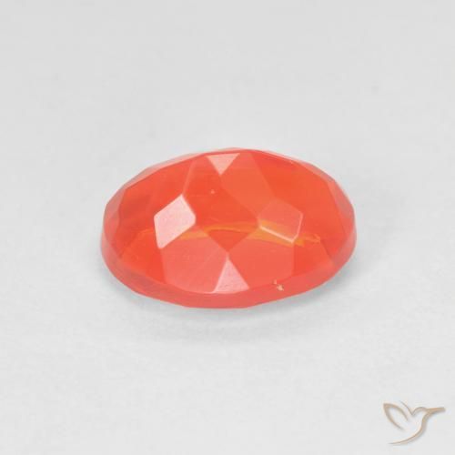 opala de fogo fogo laranja Natural 1.43ct, oval, Transparente