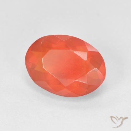 opala de fogo Laranja Médio Natural 1.61ct, oval, Transparente