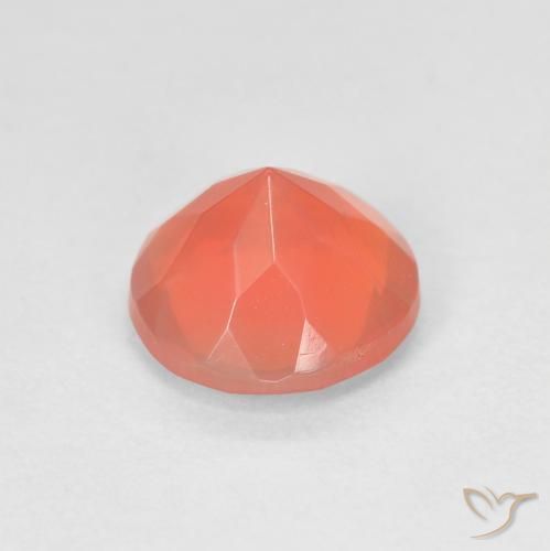 Opala de Fogo fogo laranja Natural 1.13ct, Corte Redondo, Transparente
