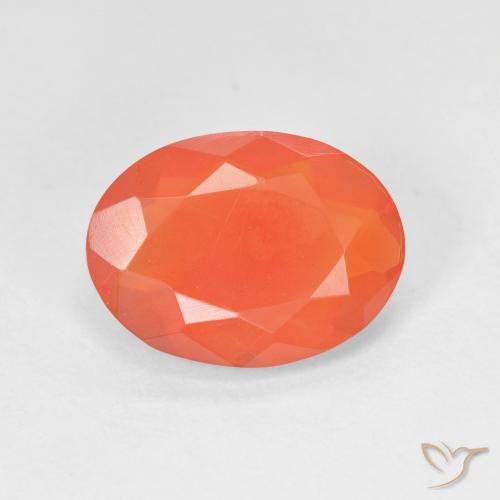 2.10ct Natural Laranja Intenso opala de fogo, oval, Transparente