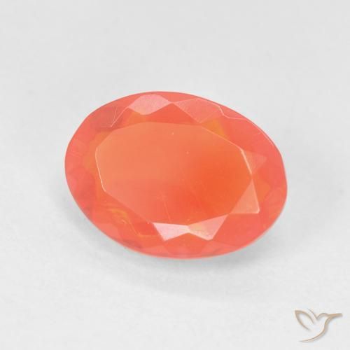 opala de fogo Laranja Médio Natural 1.18ct, oval, Transparente