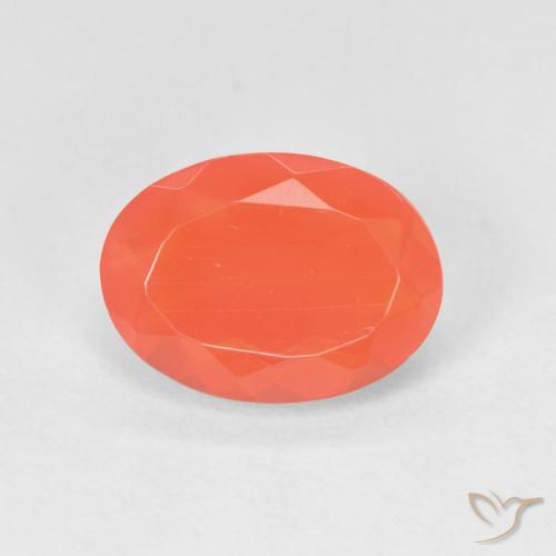 1.28ct Natural fogo laranja opala de fogo, oval, Transparente
