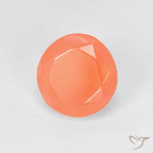opala de fogo Laranja brilhante Natural 0.64ct, Redondo, Transparente
