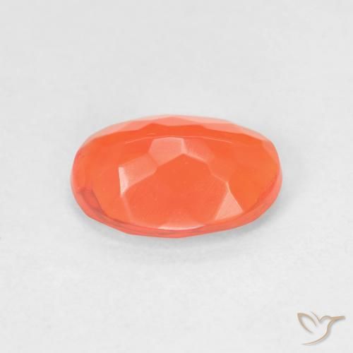 opala de fogo Laranja brilhante Natural 0.79ct, oval, Transparente